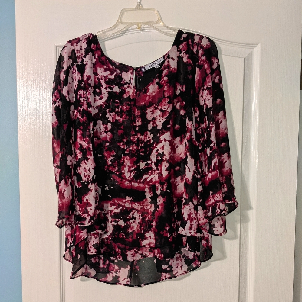 Jennifer Lopez double layer top